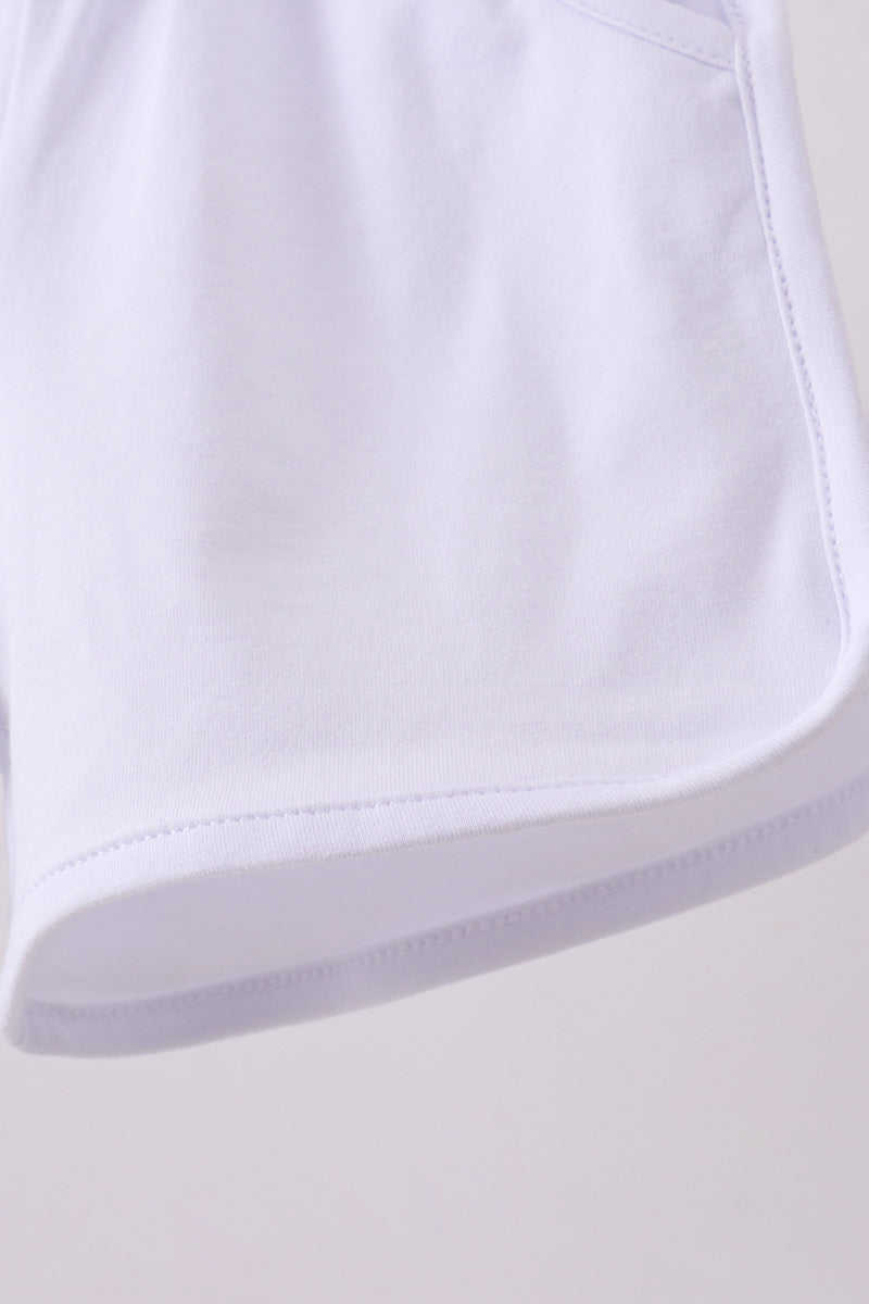 Premium White bow shorts