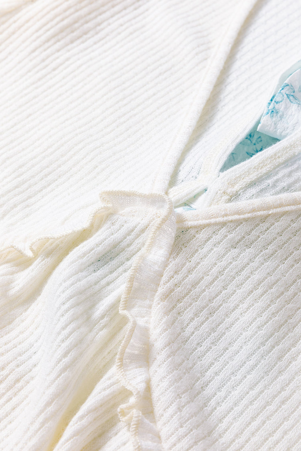 Floral Bow Tie Back Bubble Sleeve Peplum Top