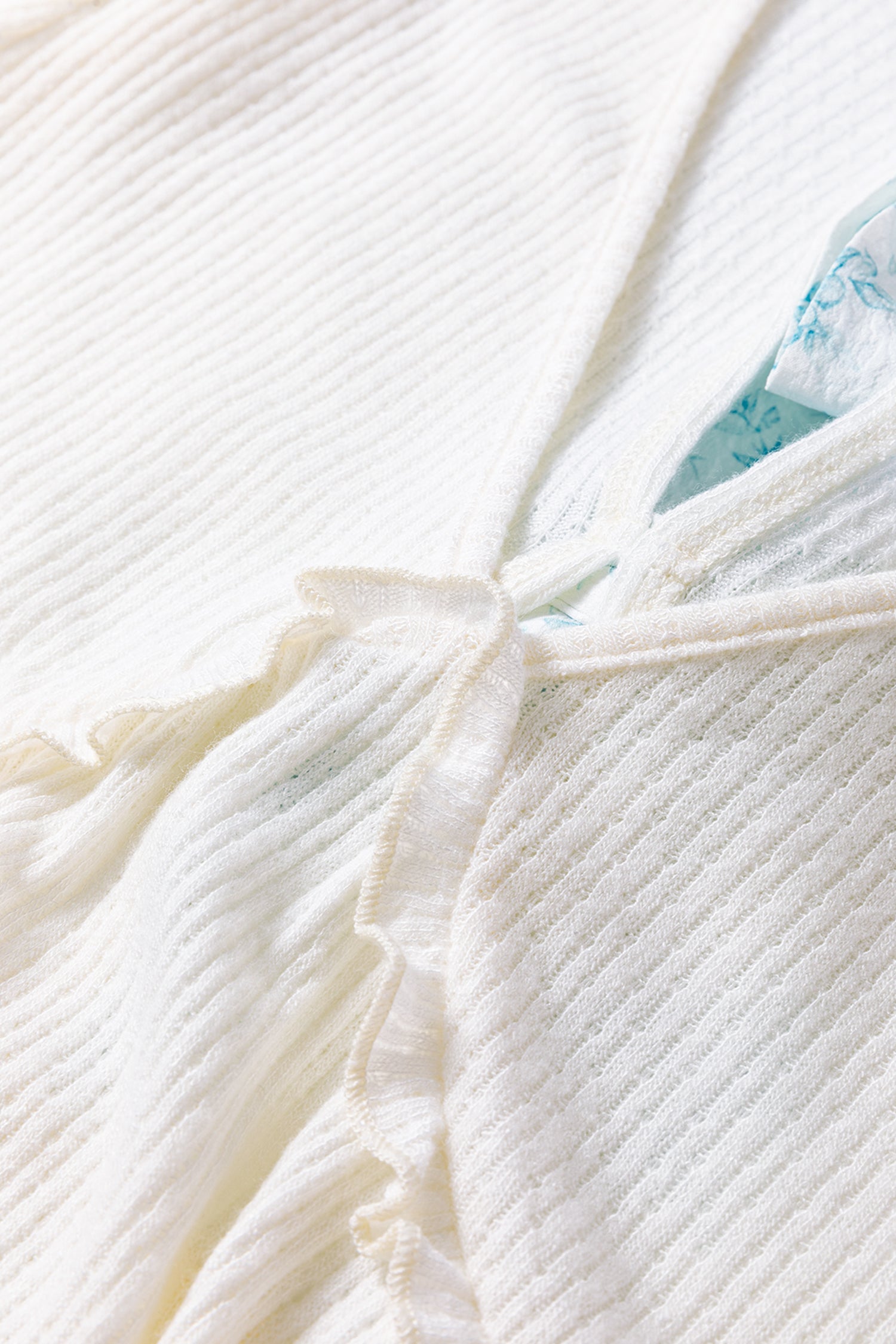 Floral Bow Tie Back Bubble Sleeve Peplum Top