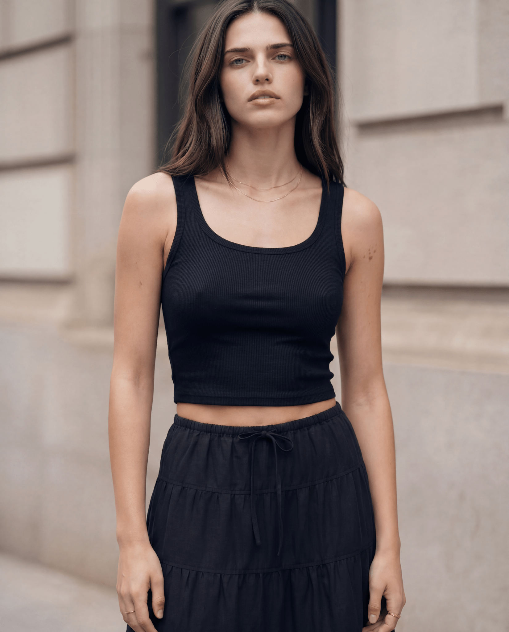Cropped Classic Ribbed Tank