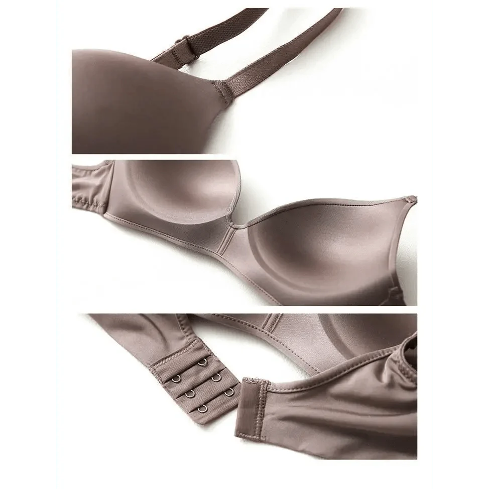 Seamless Bras for Women Push Up Bra No Wire Brassiere A B Cup Underwear Bra Three Quarters 3/4 Cup Thin Soft