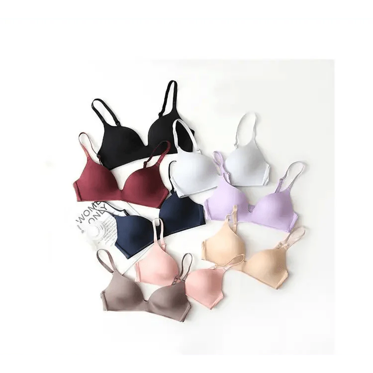 Seamless Bras for Women Push Up Bra No Wire Brassiere A B Cup Underwear Bra Three Quarters 3/4 Cup Thin Soft