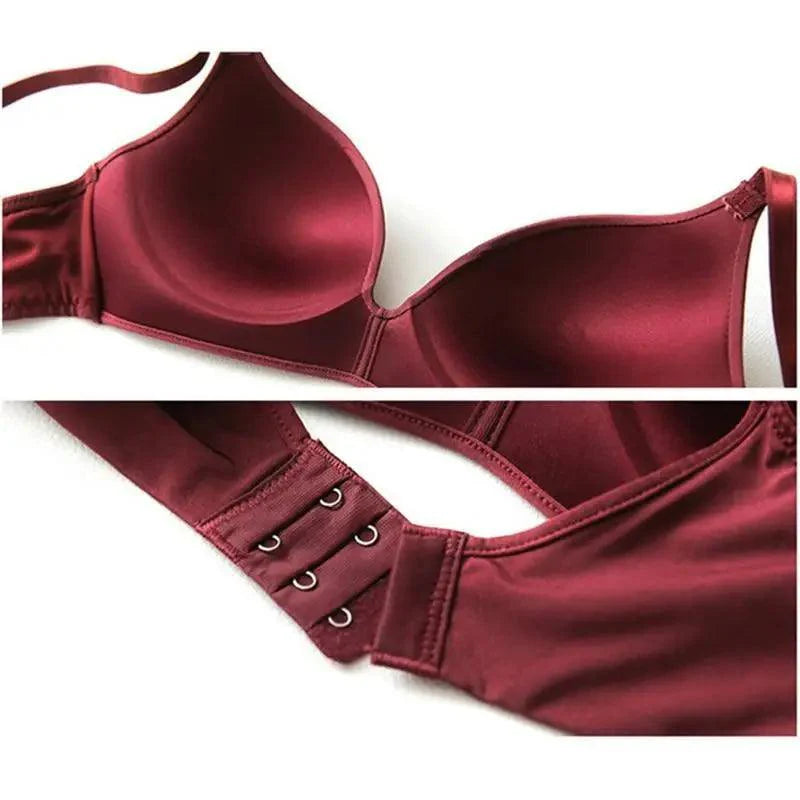 Seamless Bras for Women Push Up Bra No Wire Brassiere A B Cup Underwear Bra Three Quarters 3/4 Cup Thin Soft