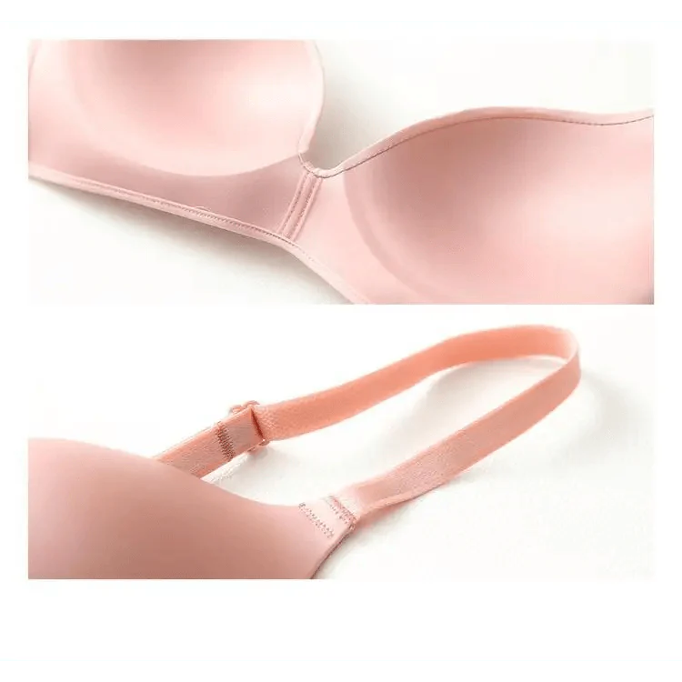 Seamless Bras for Women Push Up Bra No Wire Brassiere A B Cup Underwear Bra Three Quarters 3/4 Cup Thin Soft